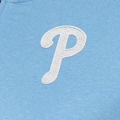 Philadelphia Phillies Antigua Women's Mentor Quarter-Zip Pullover Top Light Blue