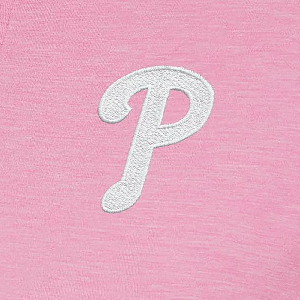 Philadelphia Phillies Antigua Women's Mentor Quarter-Zip Pullover Top Pink