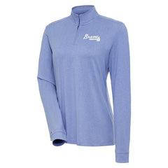 Atlanta Braves Antigua Women's Mentor Quarter-Zip Pullover Top Lavender