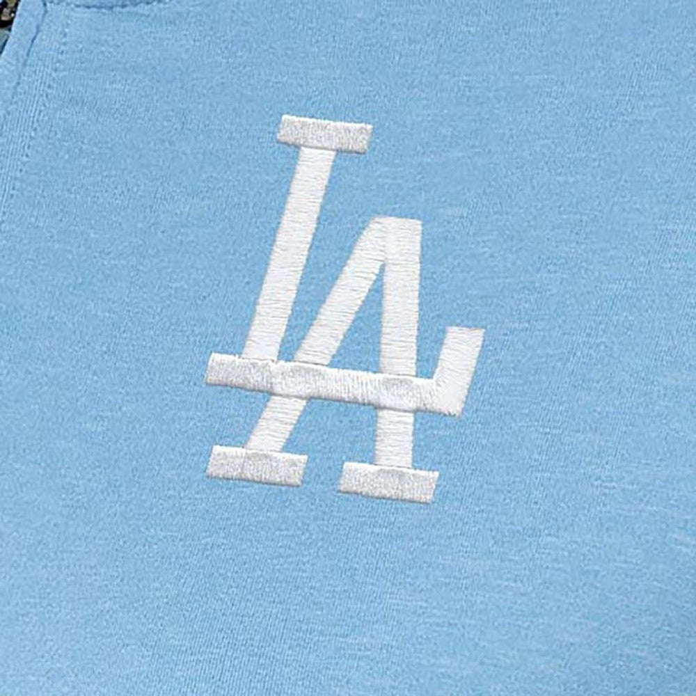 Los Angeles Dodgers Antigua Women's Mentor Quarter-Zip Pullover Top Light Blue