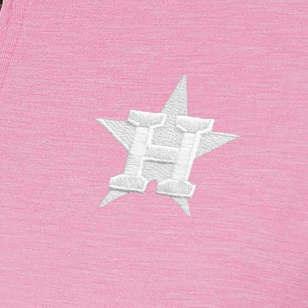 Houston Astros Antigua Women's Mentor Quarter-Zip Pullover Top Pink