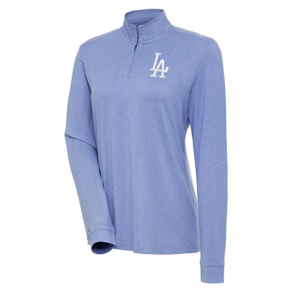Los Angeles Dodgers Antigua Women's Mentor Quarter-Zip Pullover Top Lavender
