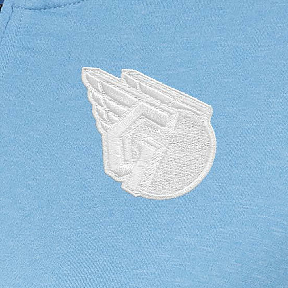 Cleveland Guardians Antigua Women's Mentor Quarter-Zip Pullover Top Light Blue