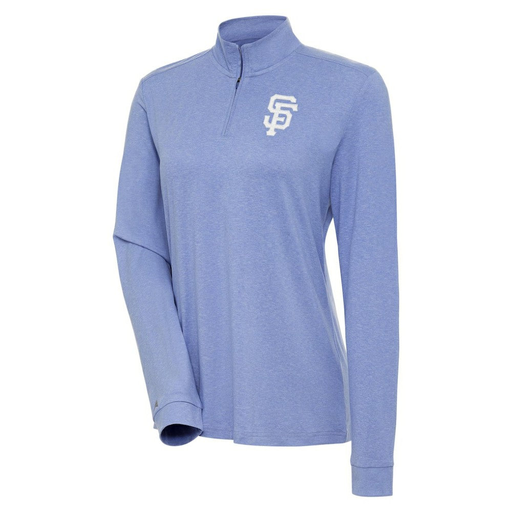 San Francisco Giants Antigua Women's Mentor Quarter-Zip Pullover Top Lavender