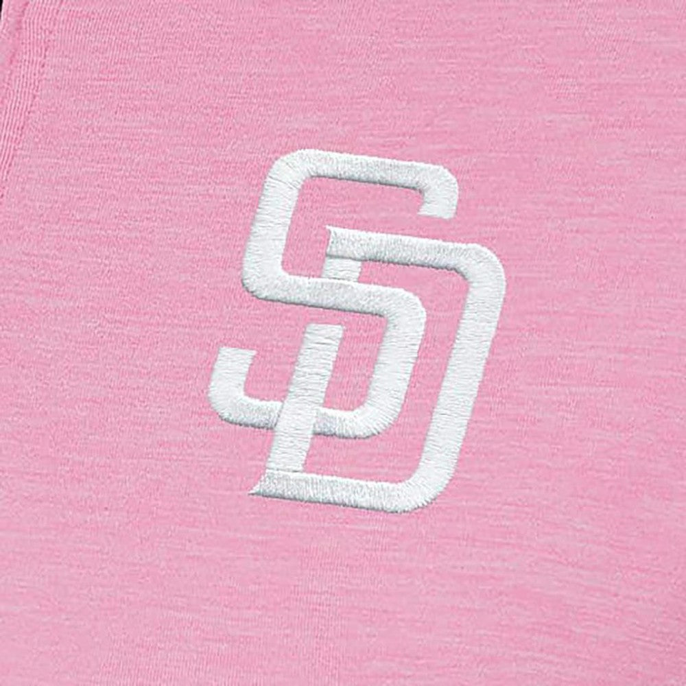 San Diego Padres Antigua Women's Mentor Quarter-Zip Pullover Top Pink