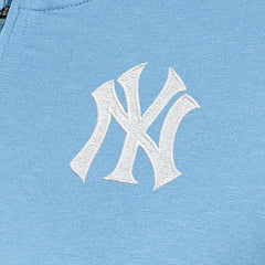 New York Yankees Antigua Women's Mentor Quarter-Zip Pullover Top Light Blue