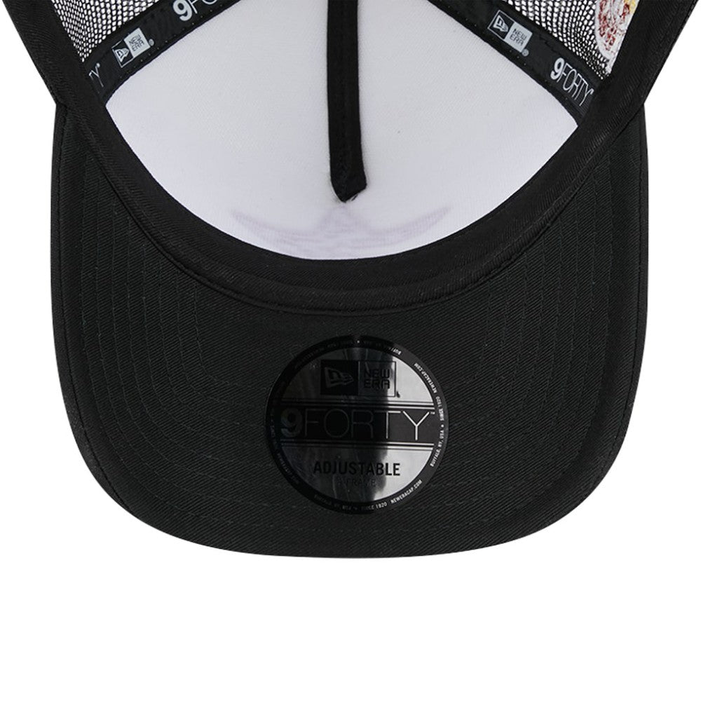 Houston Astros Checkered Flag A-Frame Trucker 9FORTY Adjustable Hat White/Black | New Era