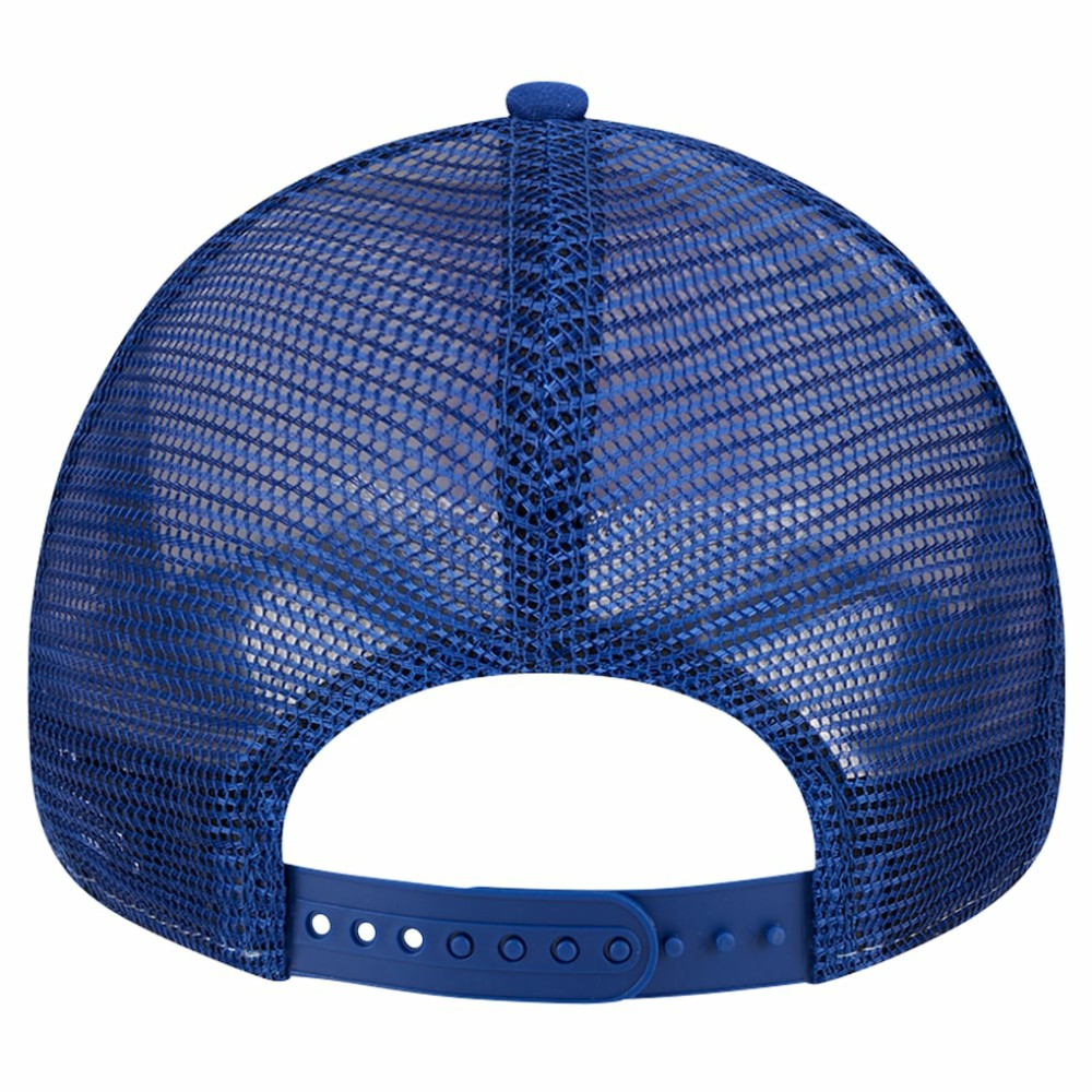 Atlanta Braves Checkered Flag A-Frame Trucker 9FORTY Adjustable Hat White/Royal | New Era