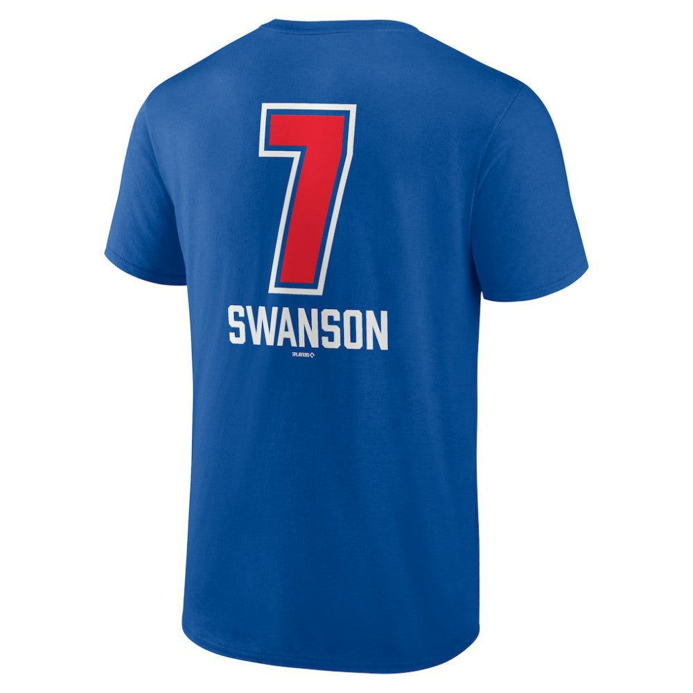 Dansby Swanson Chicago Cubs Fastball Player Name & Number T-Shirt Royal