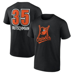 Adley Rutschman Baltimore Orioles Fastball Player Name & Number T-Shirt Black