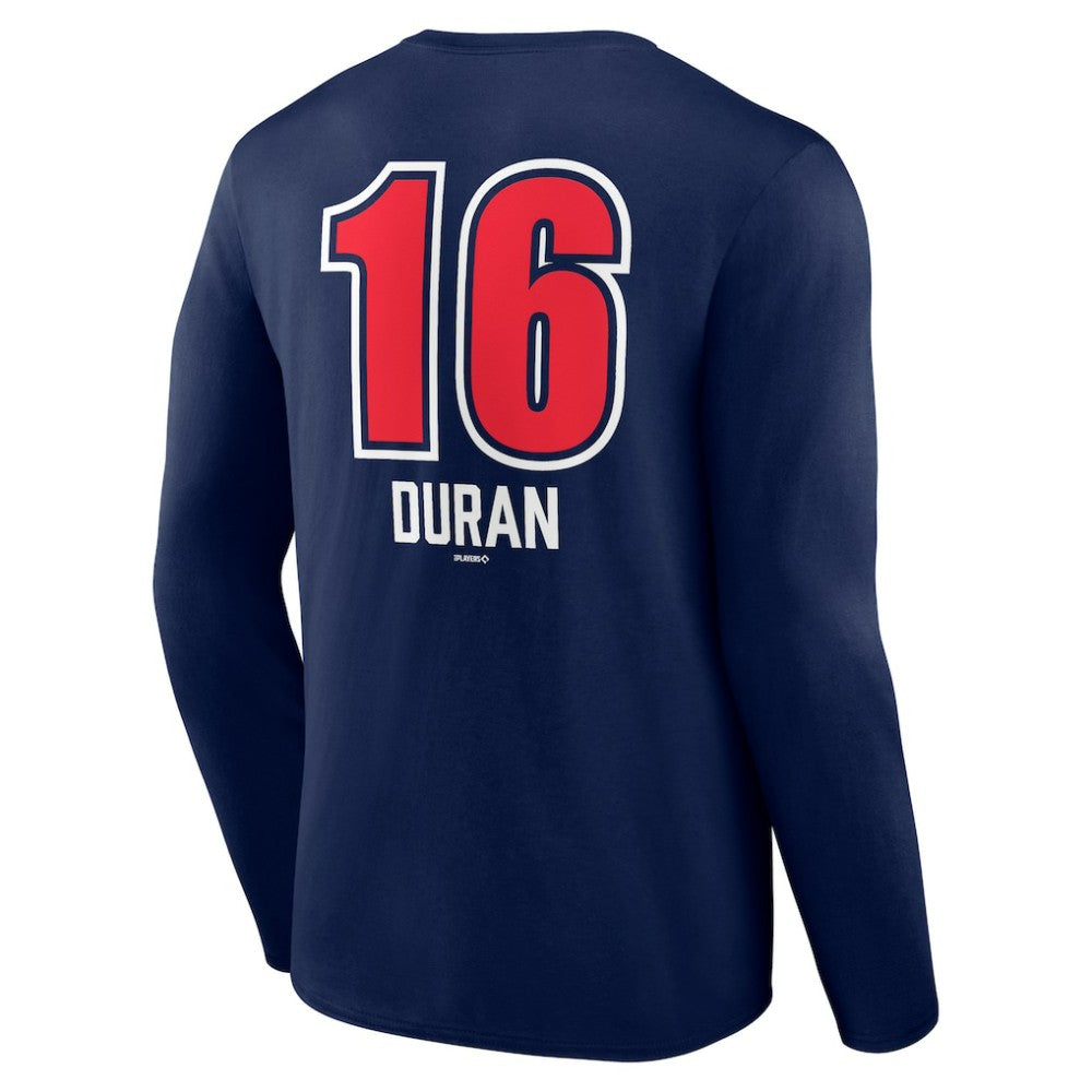 Jarren Duran Boston Red Sox Fastball Player Name & Number Long Sleeve T-Shirt Navy