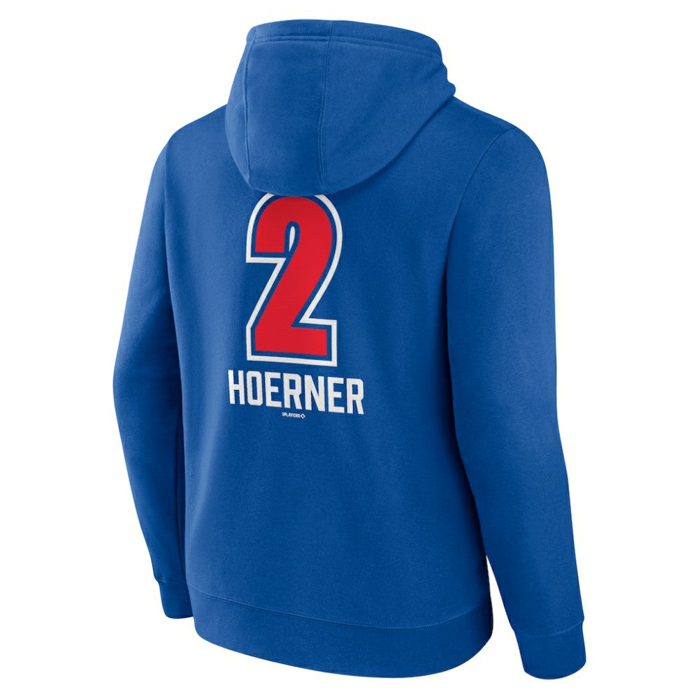 Nico Hoerner Chicago Cubs Fastball Player Name & Number Pullover Hoodie Royal