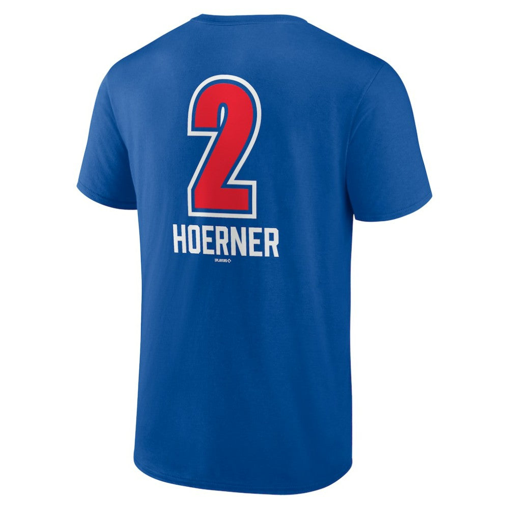 Nico Hoerner Chicago Cubs Fastball Player Name & Number T-Shirt Royal