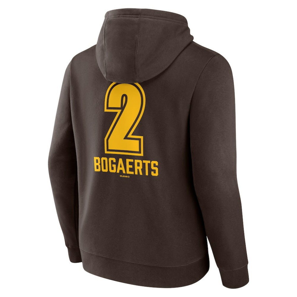 Xander Bogaerts San Diego Padres Fastball Player Name & Number Pullover Hoodie Brown