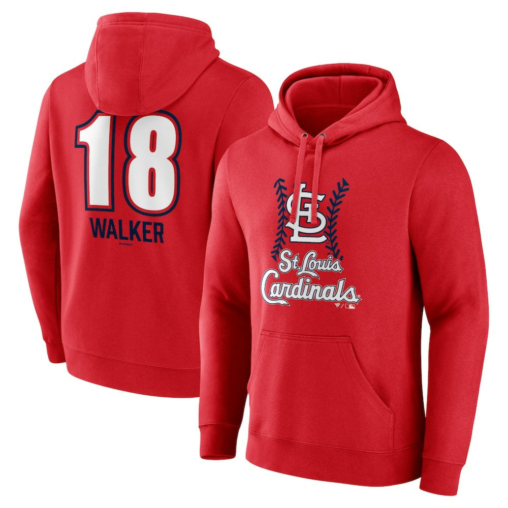 Jordan Walker St. Louis Cardinals Fastball Player Name & Number Pullover Hoodie Red