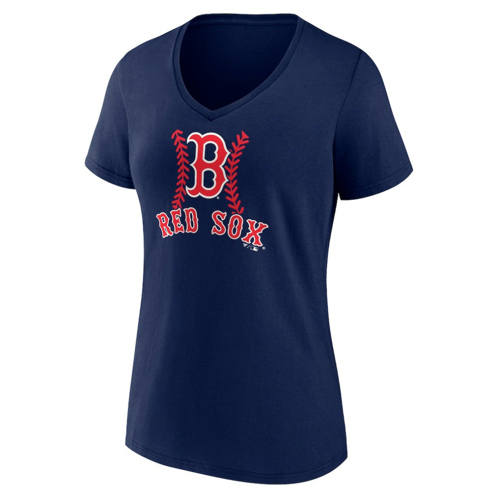 Triston Casas Boston Red Sox Women's Fastball Player Name & Number V-Neck T-Shirt Navy