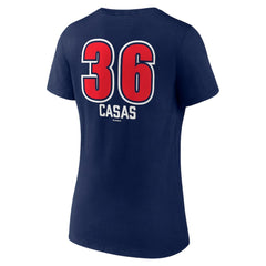 Triston Casas Boston Red Sox Women's Fastball Player Name & Number V-Neck T-Shirt Navy
