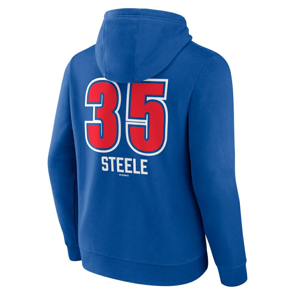 Justin Steele Chicago Cubs Fastball Player Name & Number Pullover Hoodie Royal