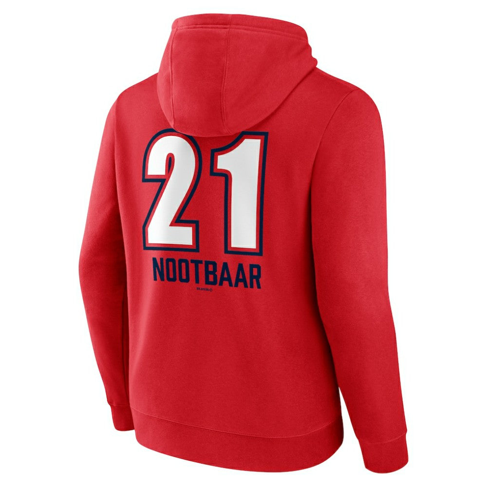 Lars Nootbaar St. Louis Cardinals Fastball Player Name & Number Pullover Hoodie Red
