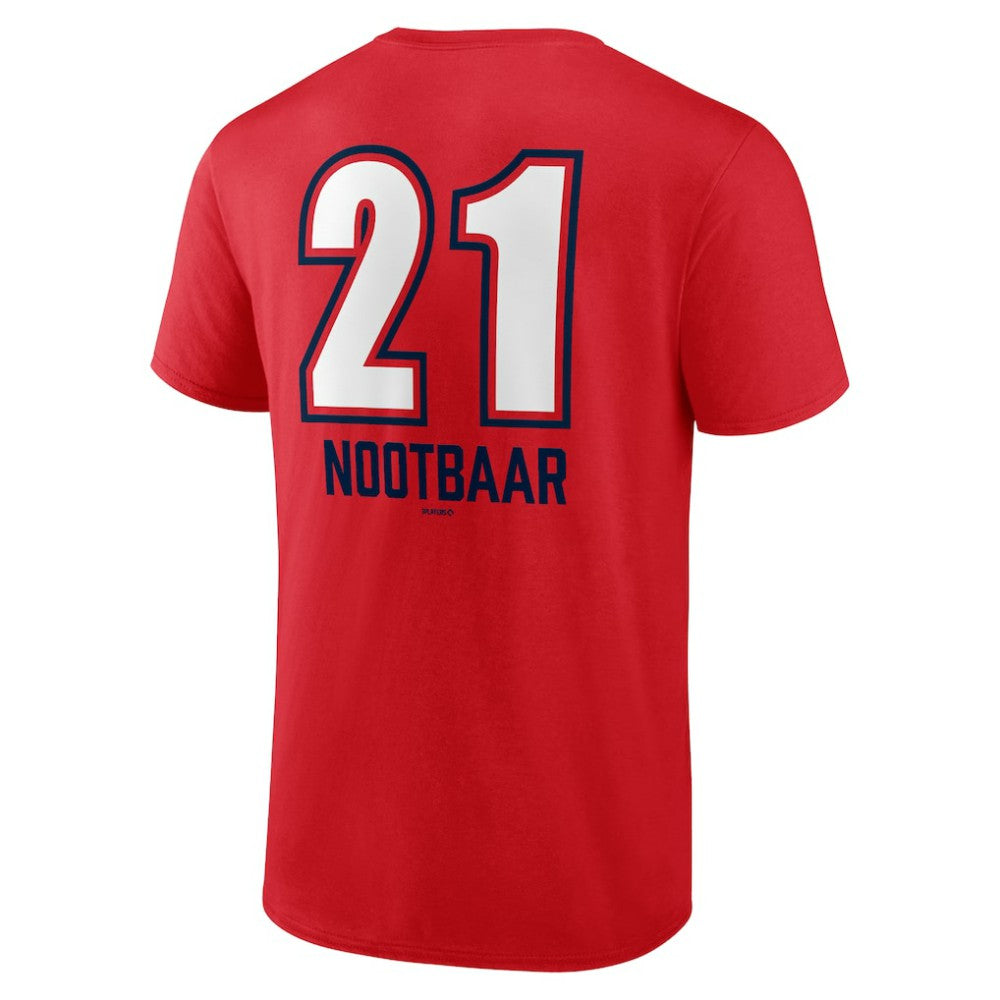 Lars Nootbaar St. Louis Cardinals Fastball Player Name & Number T-Shirt Red