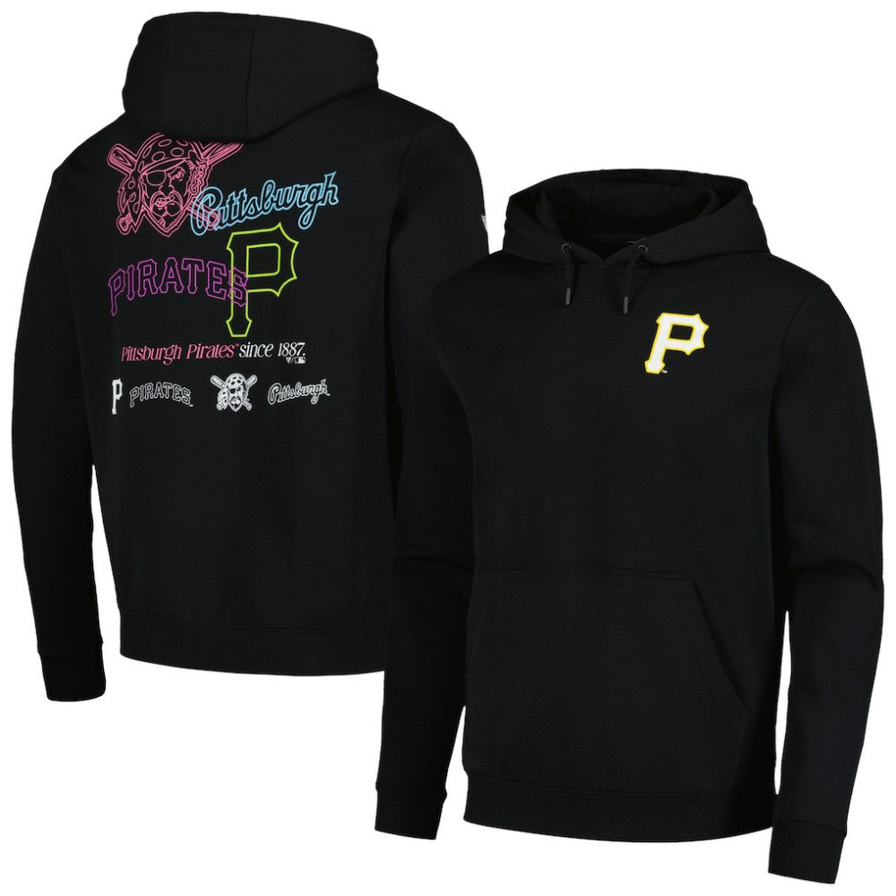 Pittsburgh Pirates Levelwear Podium Vintage Pullover Hoodie Black
