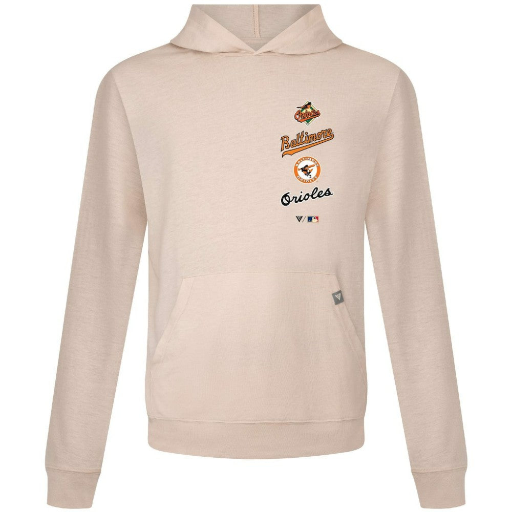 Baltimore Orioles Levelwear Base Line Pullover Hoodie Cream