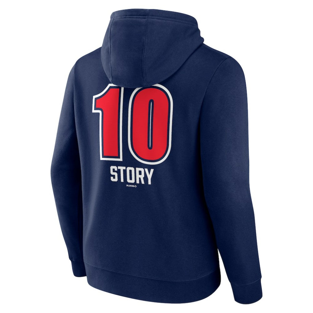 Trevor Story Boston Red Sox Fastball Player Name & Number Pullover Hoodie Navy