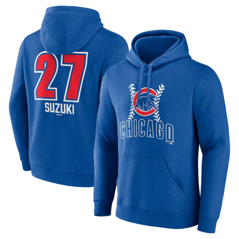 Seiya Suzuki Chicago Cubs Fastball Player Name & Number Pullover Hoodie Royal