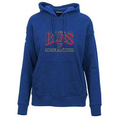 St. Louis Blues Levelwear Women's Retro Adorn Spellout Pullover Hoodie Blue