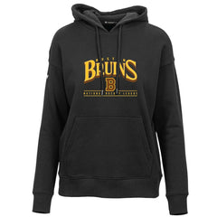 Boston Bruins Levelwear Women's Retro Adorn Spellout Pullover Hoodie Black