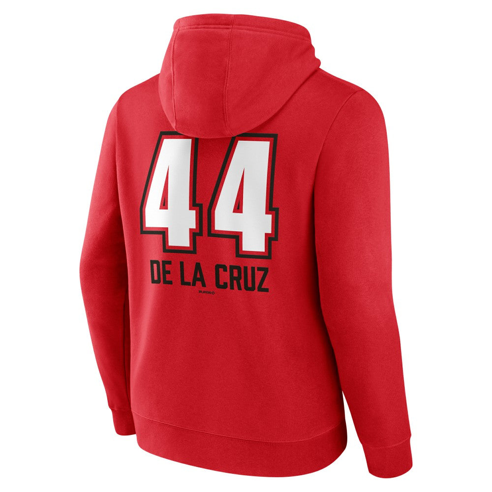 Elly De La Cruz Cincinnati Reds Name & Number Fastball Pullover Hoodie Red