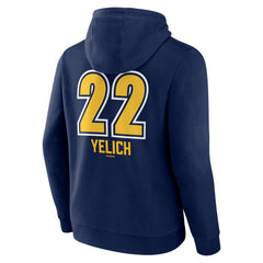 Christian Yelich Milwaukee Brewers Name & Number Fastball Pullover Hoodie Navy