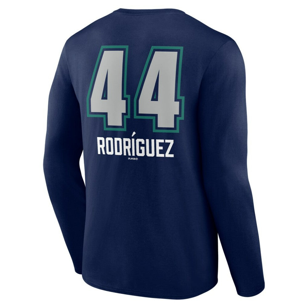 Julio Rodríguez Seattle Mariners Name & Number Fastball Long Sleeve T-Shirt Navy