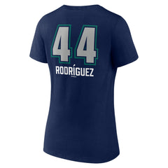 Julio Rodríguez Seattle Mariners Women's Name & Number Fastball V-Neck T-Shirt Navy