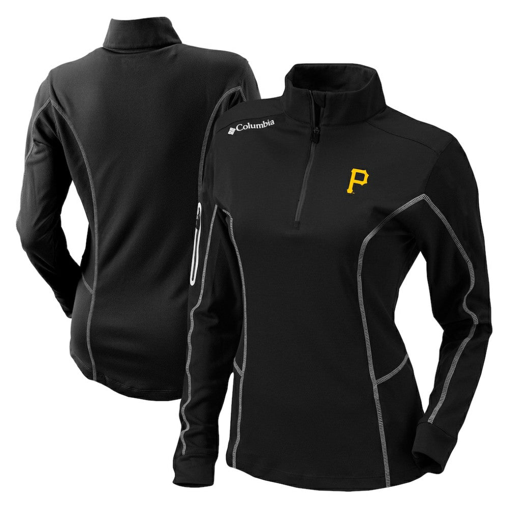 Pittsburgh Pirates Women's Omni-Wick Shotgun Quarter-Zip Pullover Top Black | Columbia