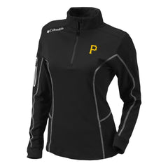 Pittsburgh Pirates Women's Omni-Wick Shotgun Quarter-Zip Pullover Top Black | Columbia