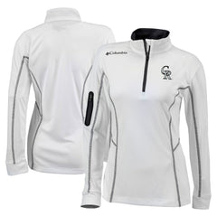 Colorado Rockies Women's Omni-Wick Shotgun Quarter-Zip Pullover Top White | Columbia