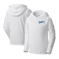 Los Angeles Dodgers Youth Terminal Tackle Long Sleeve Hoodie T-Shirt White | Columbia