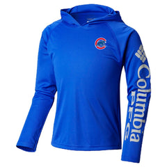 Chicago Cubs Youth Terminal Tackle Long Sleeve Hoodie T-Shirt Royal | Columbia
