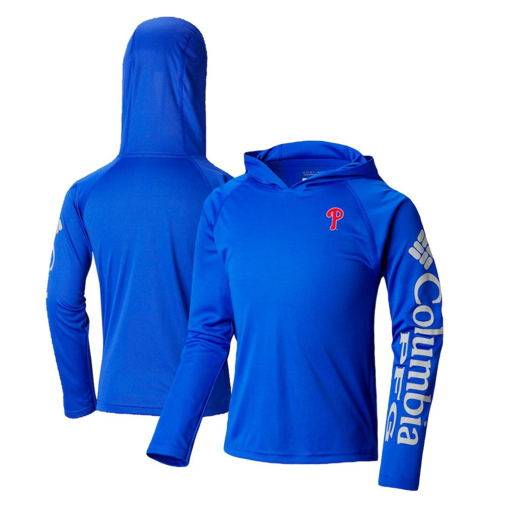 Philadelphia Phillies Youth Terminal Tackle Long Sleeve Hoodie T-Shirt Royal | Columbia