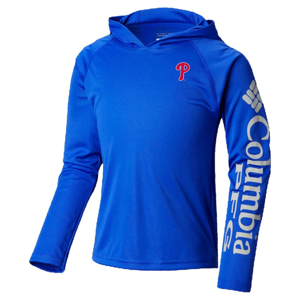 Philadelphia Phillies Youth Terminal Tackle Long Sleeve Hoodie T-Shirt Royal | Columbia