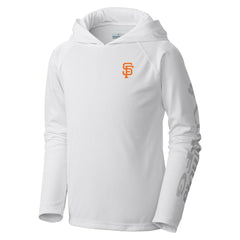 San Francisco Giants Youth Terminal Tackle Long Sleeve Hoodie T-Shirt White | Columbia