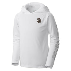 San Diego Padres Youth Terminal Tackle Long Sleeve Hoodie T-Shirt White | Columbia
