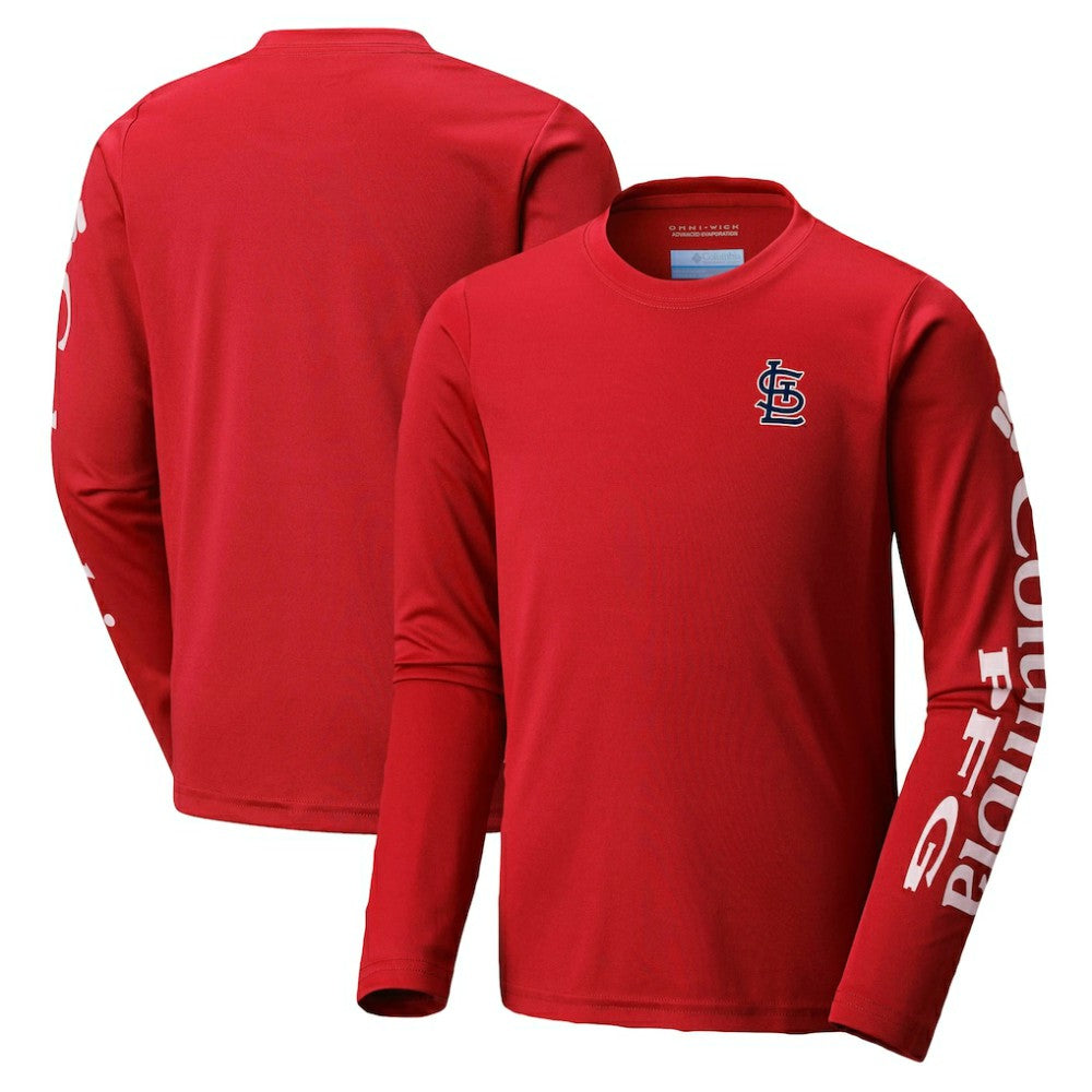 St. Louis Cardinals Youth Terminal Tackle Long Sleeve T-Shirt Red | Columbia
