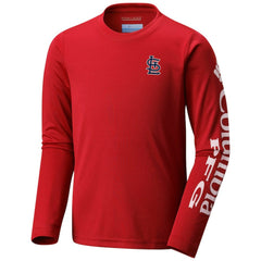 St. Louis Cardinals Youth Terminal Tackle Long Sleeve T-Shirt Red | Columbia