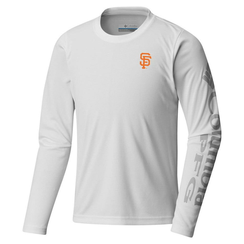 San Francisco Giants Youth Terminal Tackle Long Sleeve T-Shirt White | Columbia
