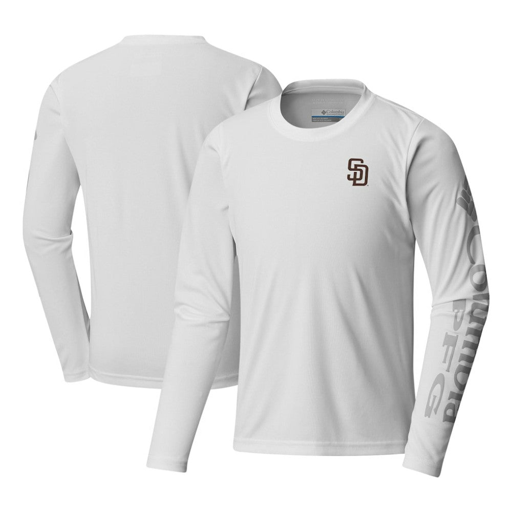 San Diego Padres Youth Terminal Tackle Long Sleeve T-Shirt White | Columbia