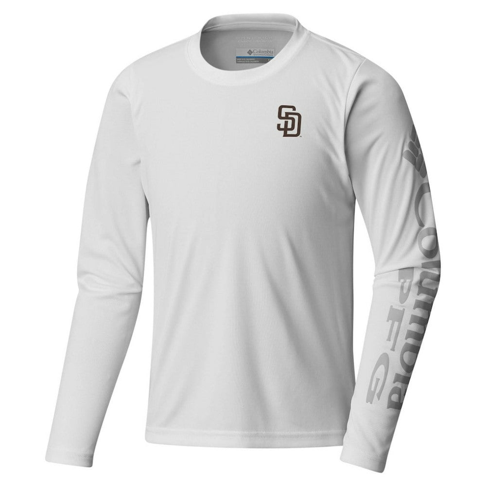 San Diego Padres Youth Terminal Tackle Long Sleeve T-Shirt White | Columbia