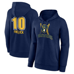 Sal Frelick Milwaukee Brewers Women's Name & Number Fastball Pullover Hoodie Navy
