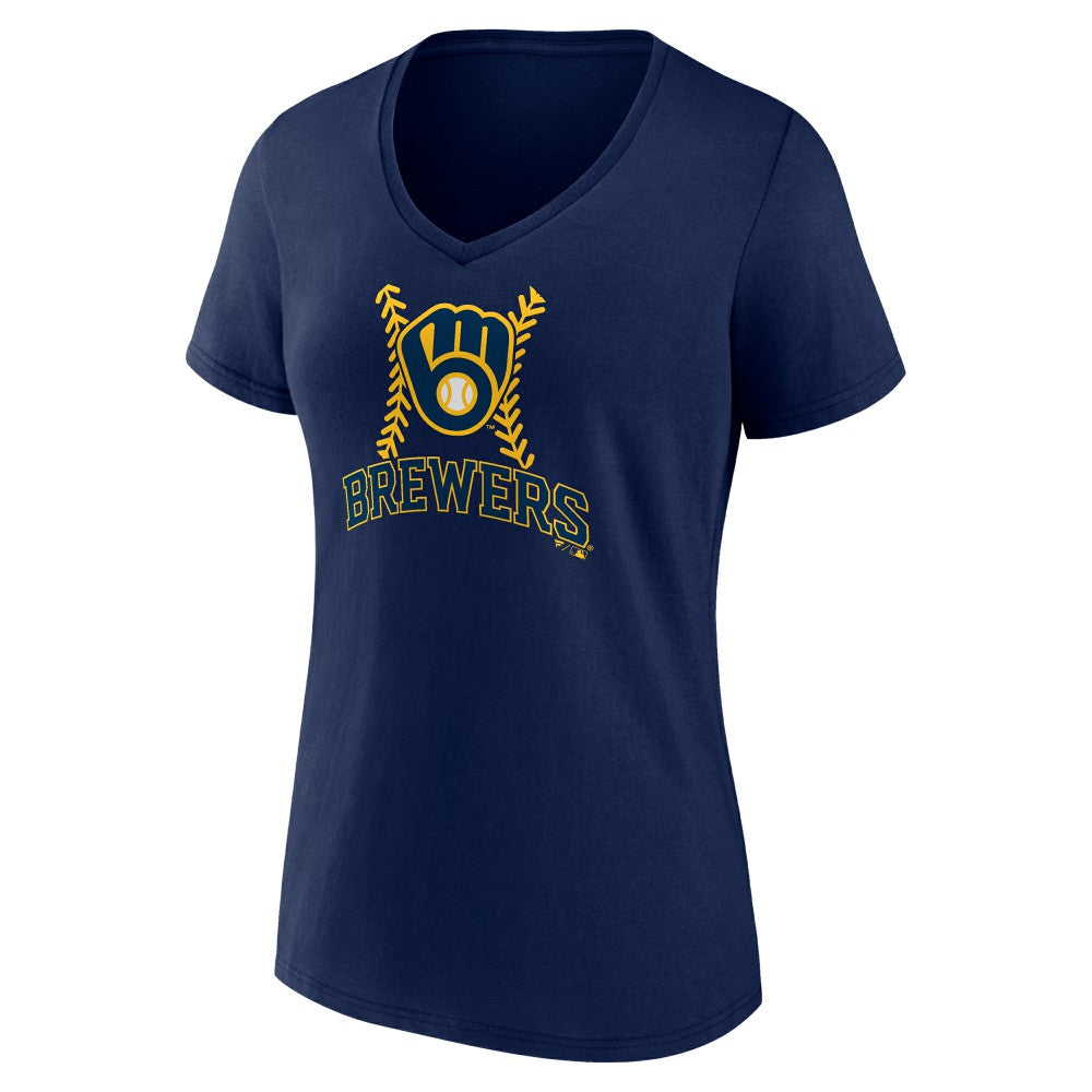 Sal Frelick Milwaukee Brewers Women's Name & Number Fastball V-Neck T-Shirt Navy